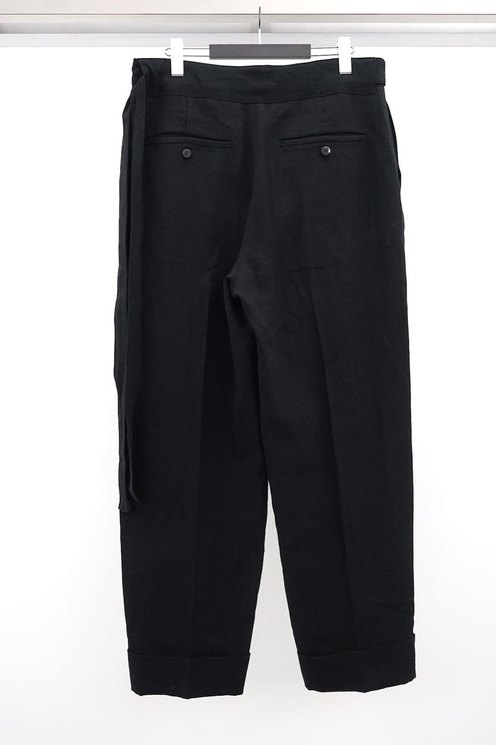 Line Double Hem Pants with Matching Belt