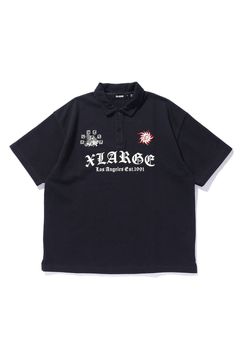 [ラスト1点 サイズL] MULTI LOGO POLO SHIRT / ブラック