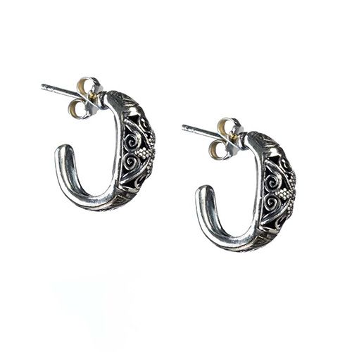 Garden Shadows Half Hoop Earrings / GA025