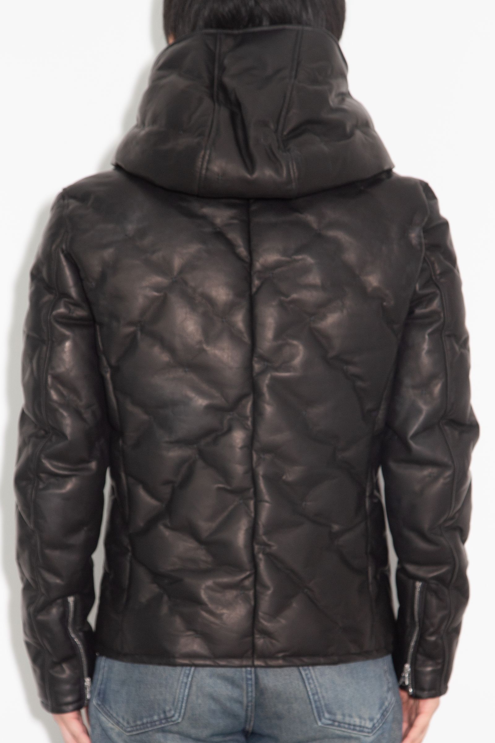MONOCHROME LUXURY STEER 0.6mm “POLISH WHITE GOOSE DOWN” BLOUSON / ブラック