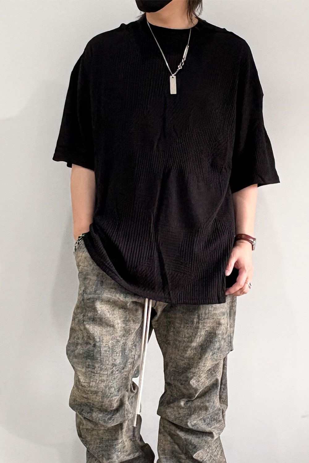 A.F ARTEFACT エーエフ アーティファクト レザー ハーフカーゴパンツ A.F ARTEFACT - Cargo Flare Baggy Pants