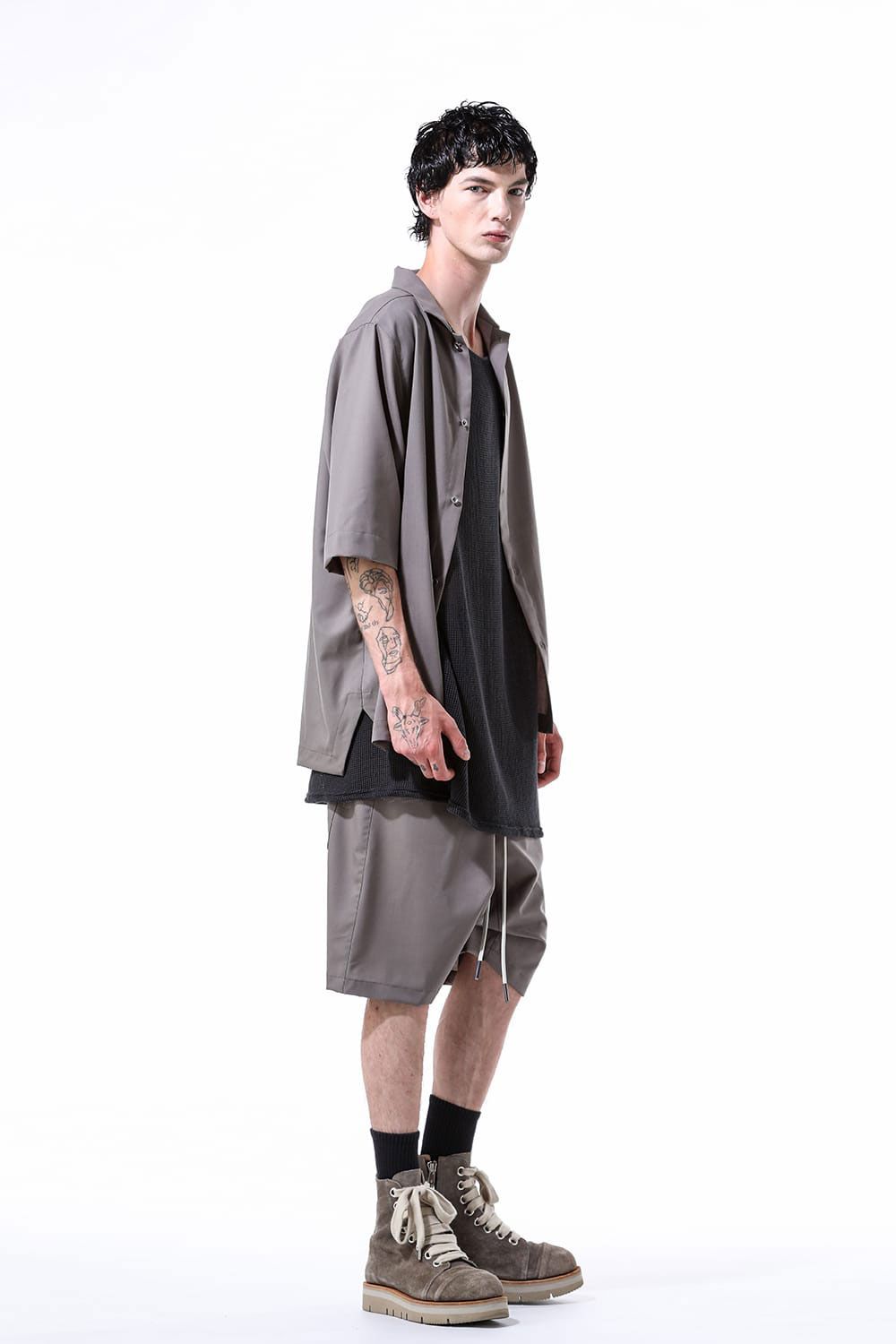 サマーウールサルエルショーツ / Summer Wool Sarouel Shorts / ブラック / ag-11042