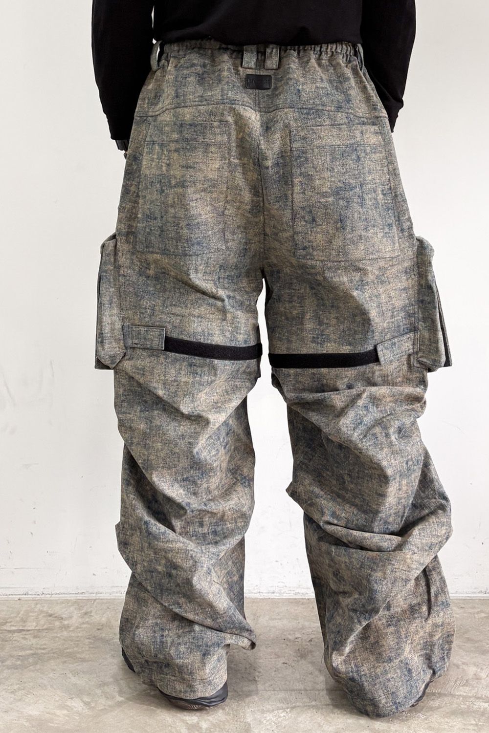 BLENDED SHADES DENIM CARGO TUCK WIDE PT / スチールブルー