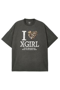 FADED I LOVE X-GIRL S/S BIG TEE DRESS / ブラック