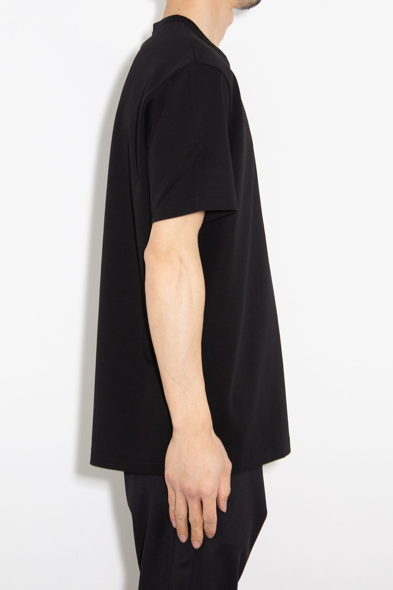 COTTON DOUBLE FACE S/S TEE / ブラック