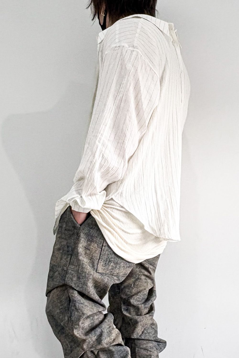 BACK FACE SHIRT / ホワイトストライプ