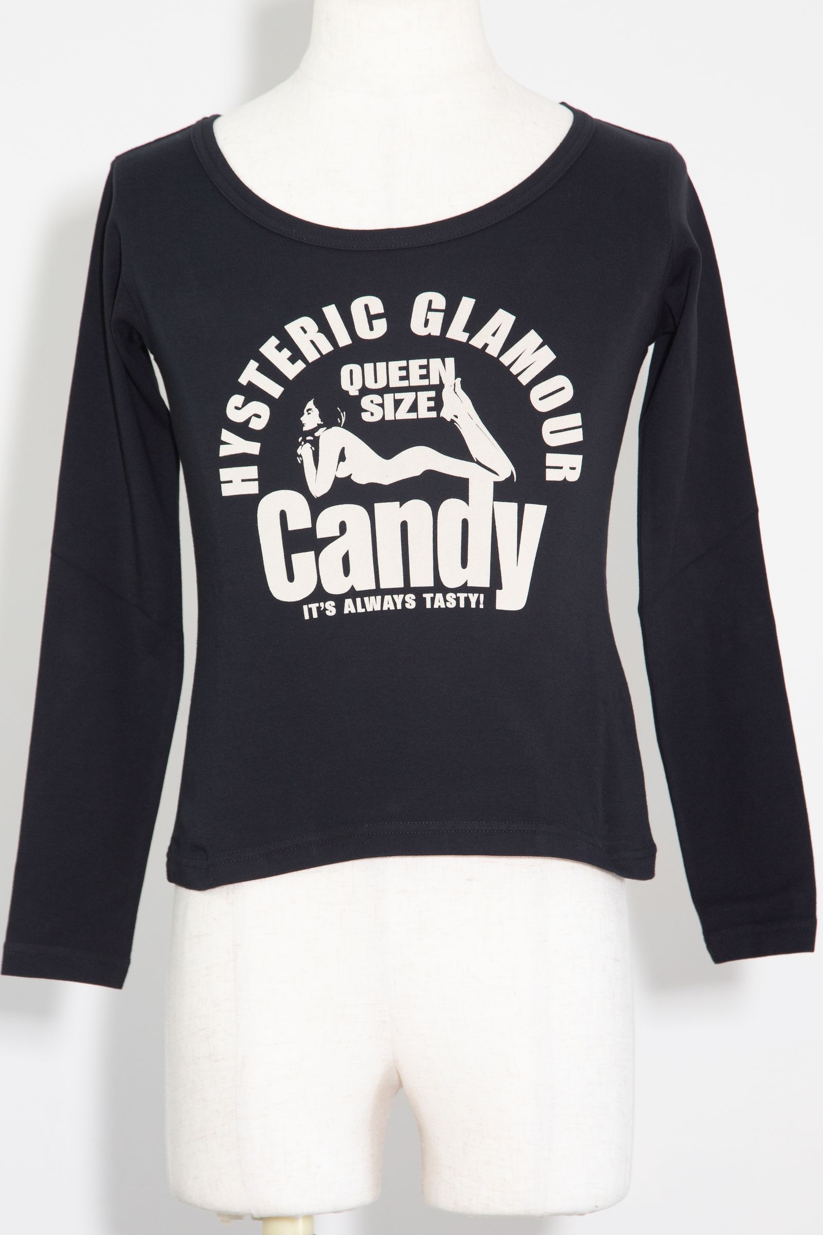 QUEEN SIZE CANDY チビTシャツ / ブラック