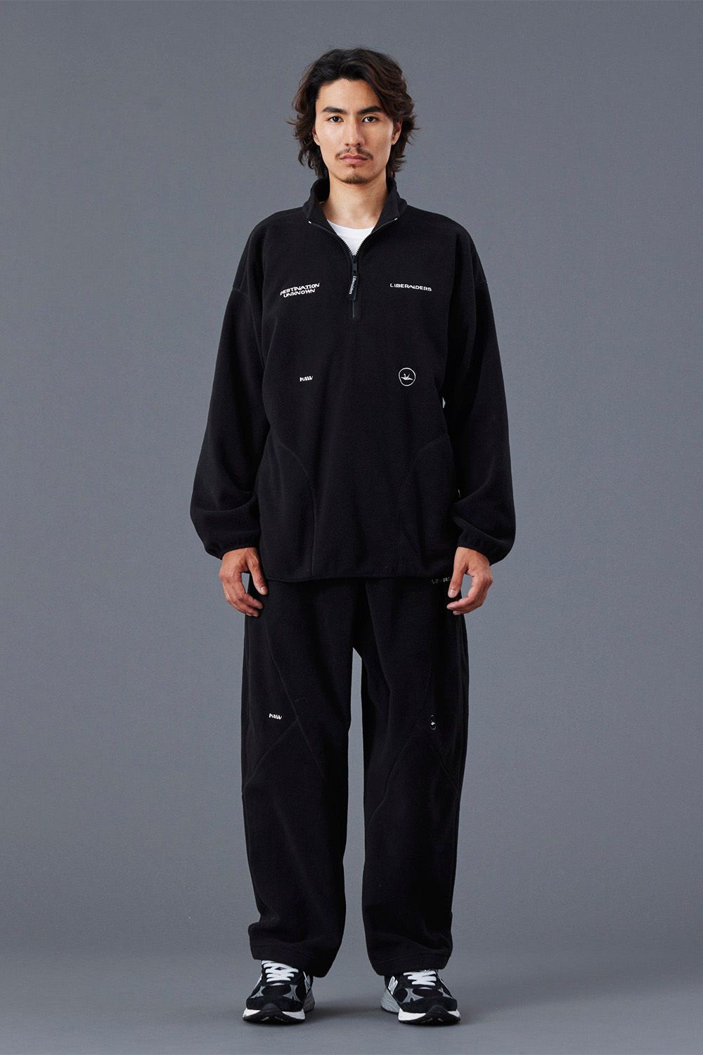 FLEECE HALF ZIP / ブラック
