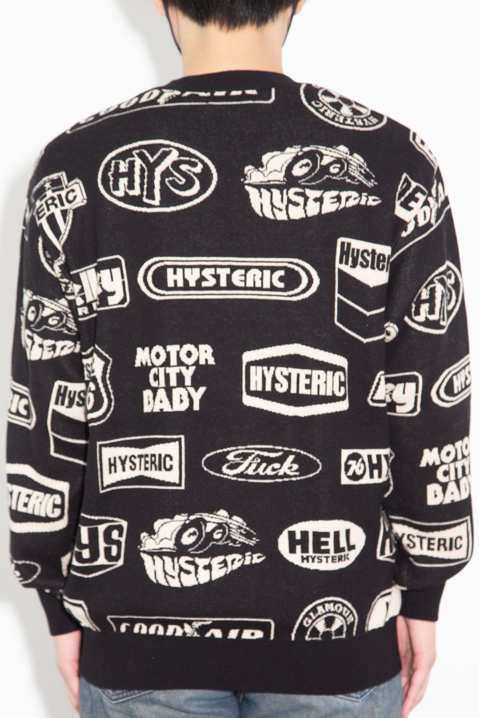 CLASSIC HYS柄 セーター / ブラック