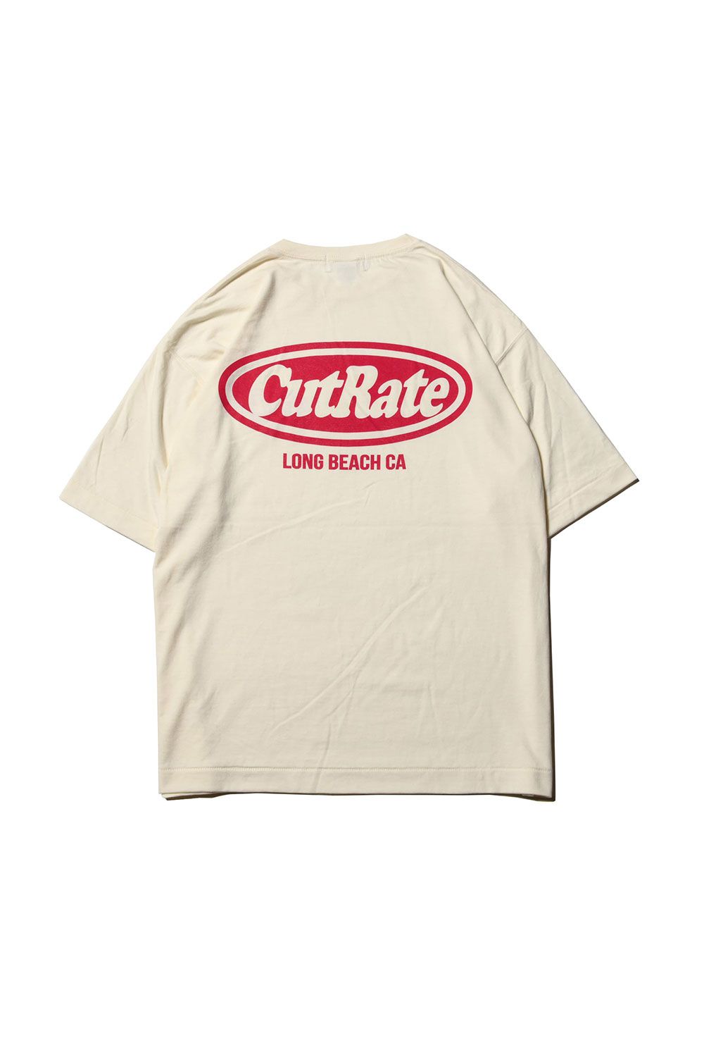 CUTRATE LOGO DROP SHOULDER S/S T-SHIRT / ホワイト