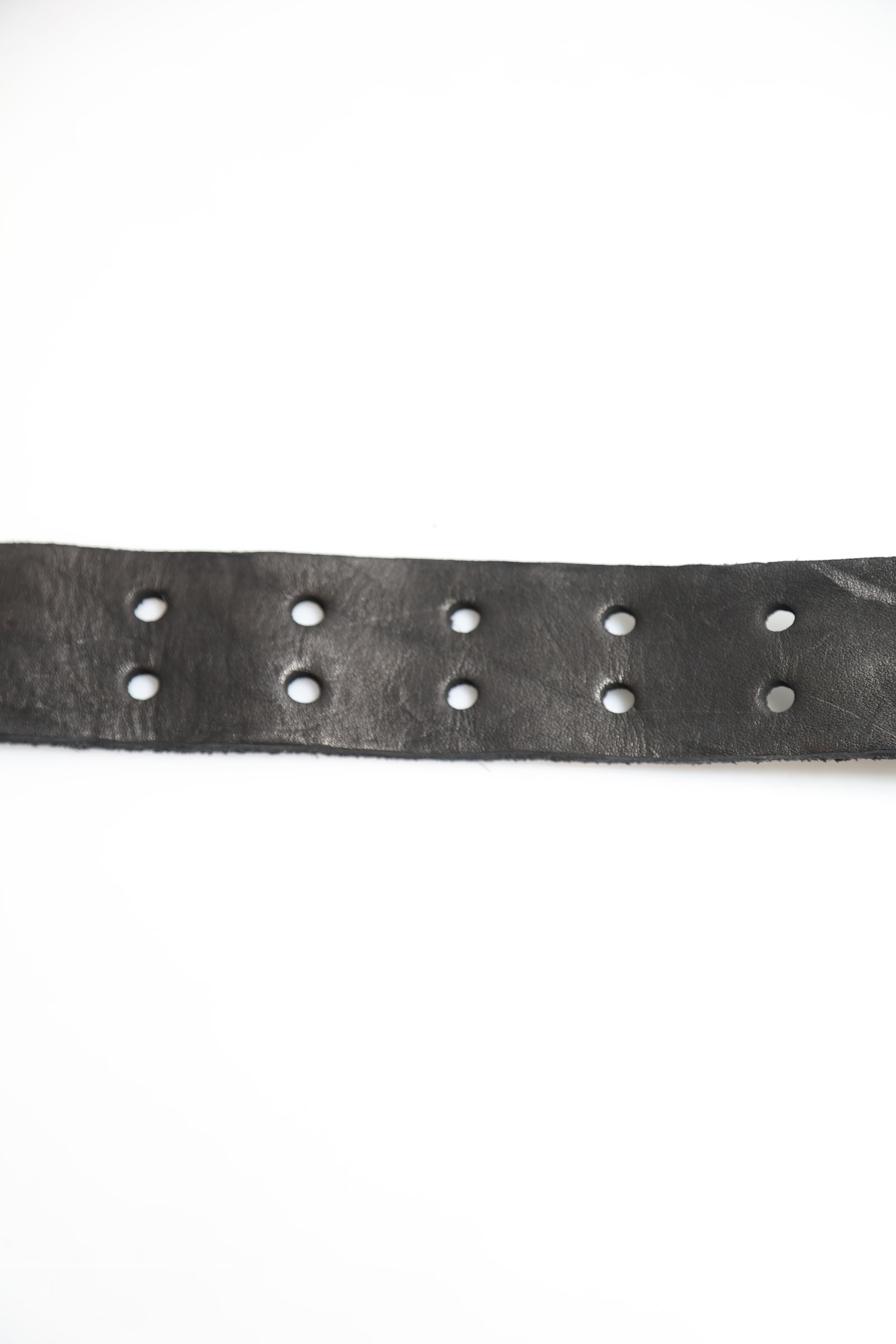 [318-41] JP SHOULDER GARMENT-DYED ROLLER-BUCKLE BELT【30mm】  / ブラック