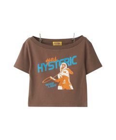 WHIP LASH ショート丈Tシャツ / ブラウン