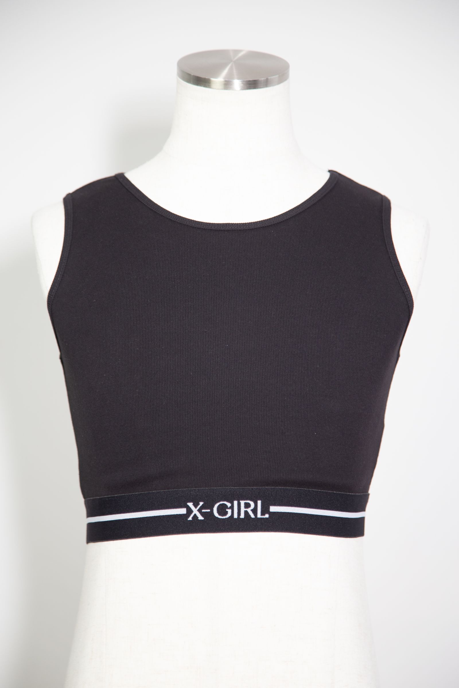 LOGO AND STRIPE TANK TOP / ブラック