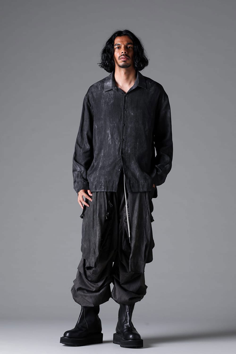 SLEEVE WRAP SKIRT / ブラック