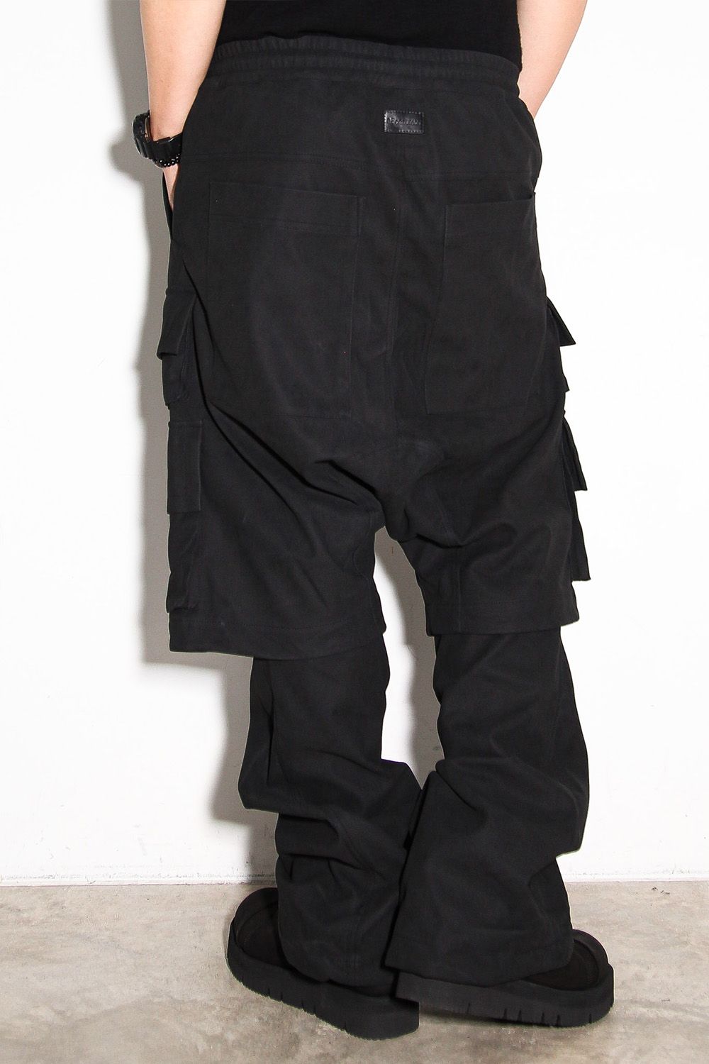 レイヤードブーツカットパンツ / LAYEDER BOOTS CUT / ブラック / ag-12009