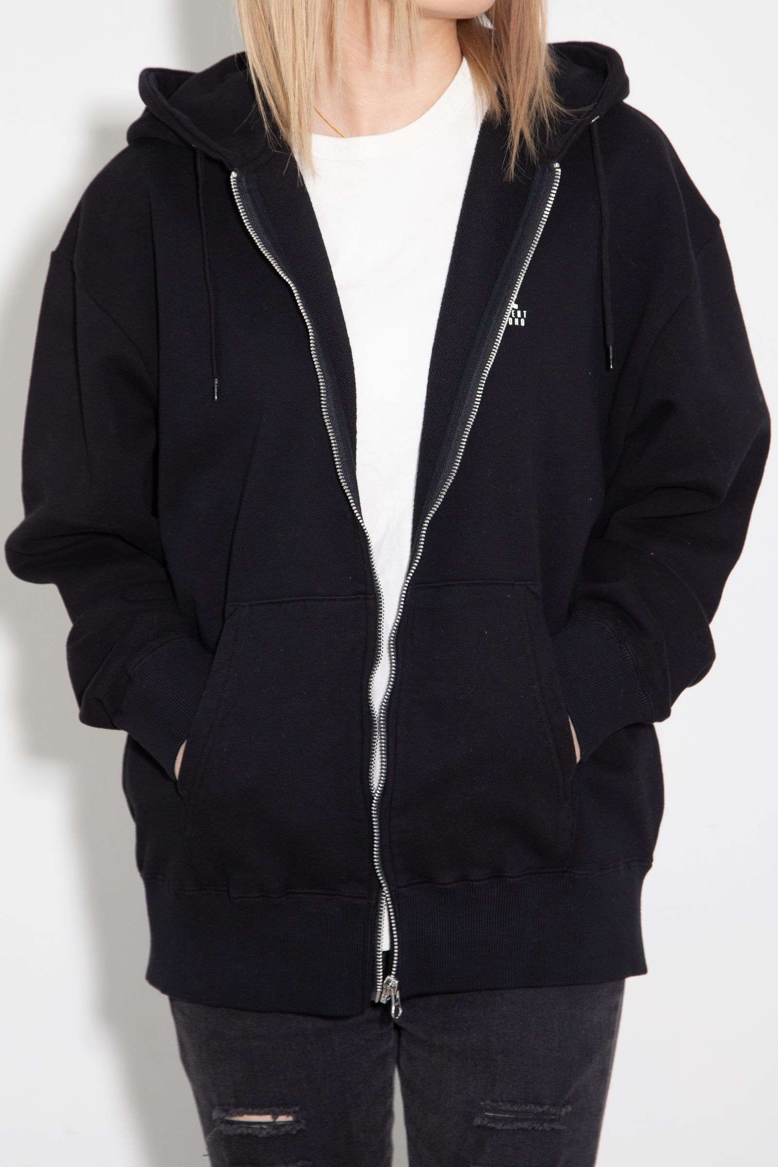 COLLAGE CAMO FACE ZIP UP SWEAT HOODIE / ブラック