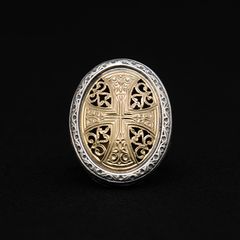 Garden Shadows Cross Pattern Ring / GR106