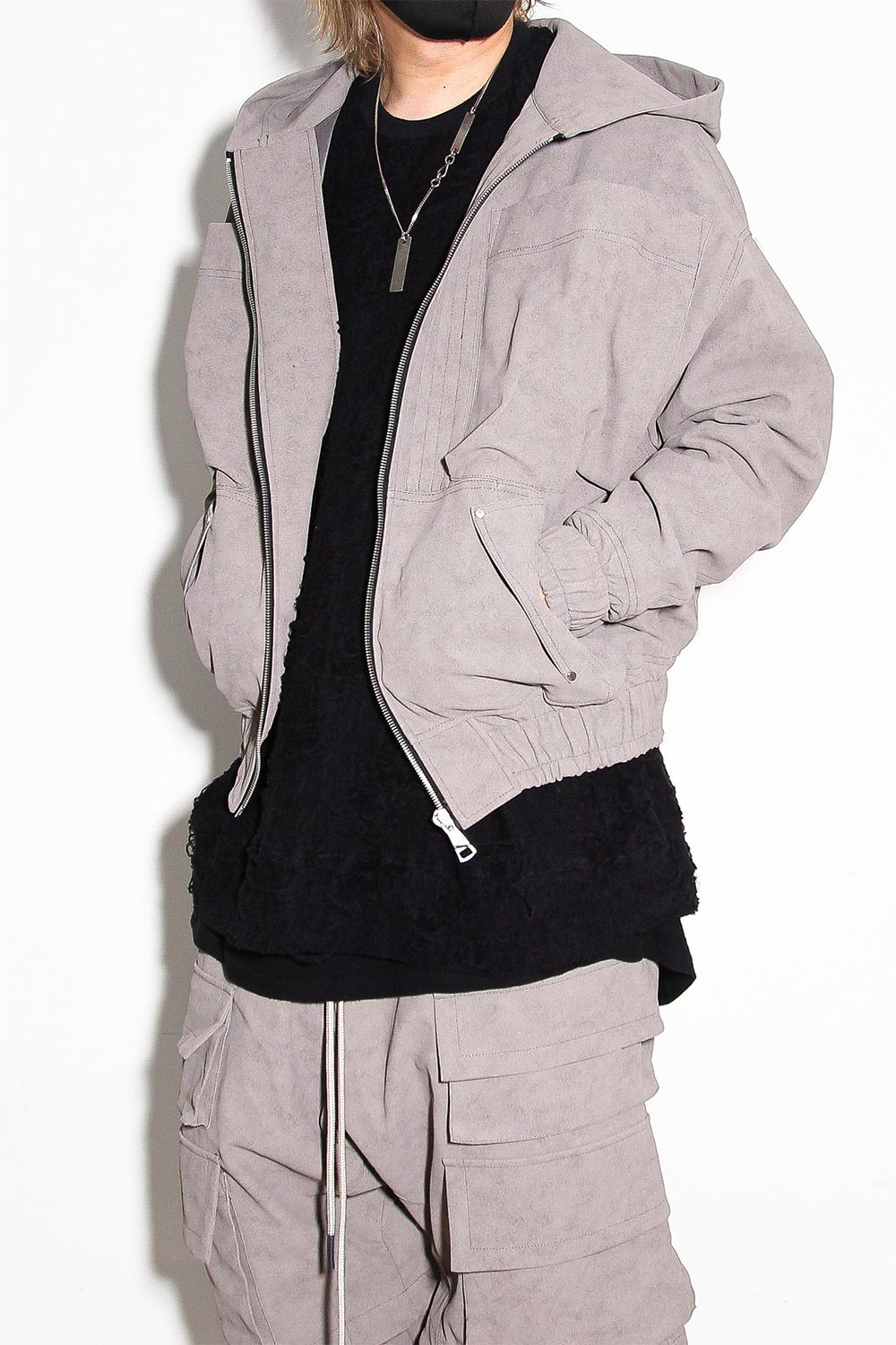 フーディーブルゾン / HOODED BLOUSON / グレー / ag-12011