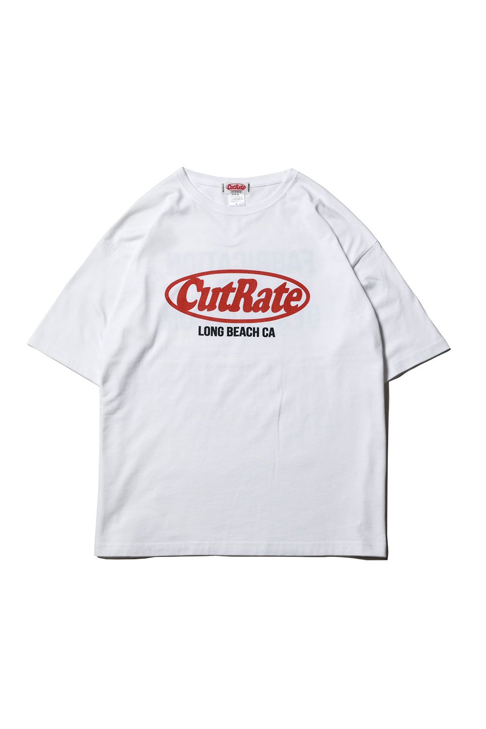 CUTRATE LOGO DROP SHOULDER S/S T-SHIRT / ホワイト