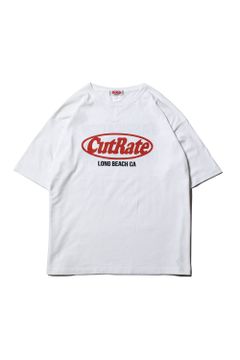 CUTRATE LOGO DROP SHOULDER S/S T-SHIRT / ホワイト