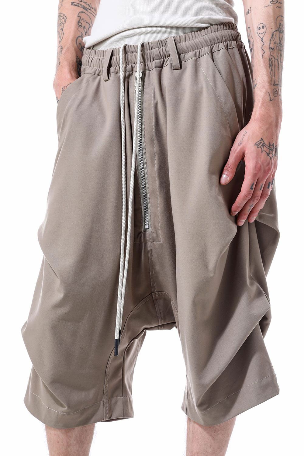 [ラスト1点 サイズ1] サマーウールタックショーツ / Summer Wool Tuck Shorts / ブラック / ag-11020-2