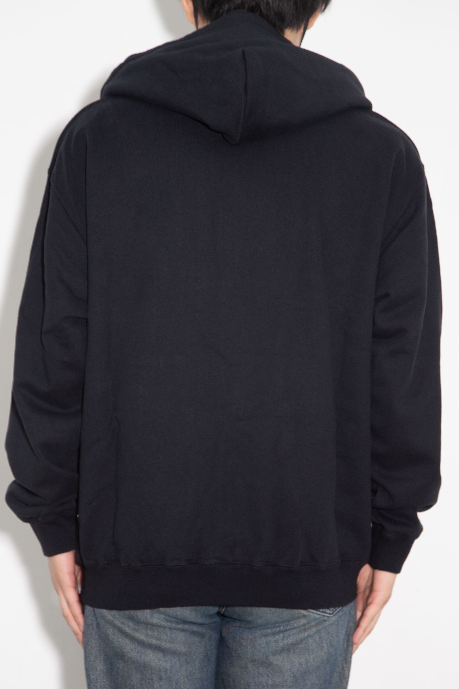 [ラスト1点 サイズL] MULTI LOGO ZIP UP HOODED SWEATSHIRT / ブラック