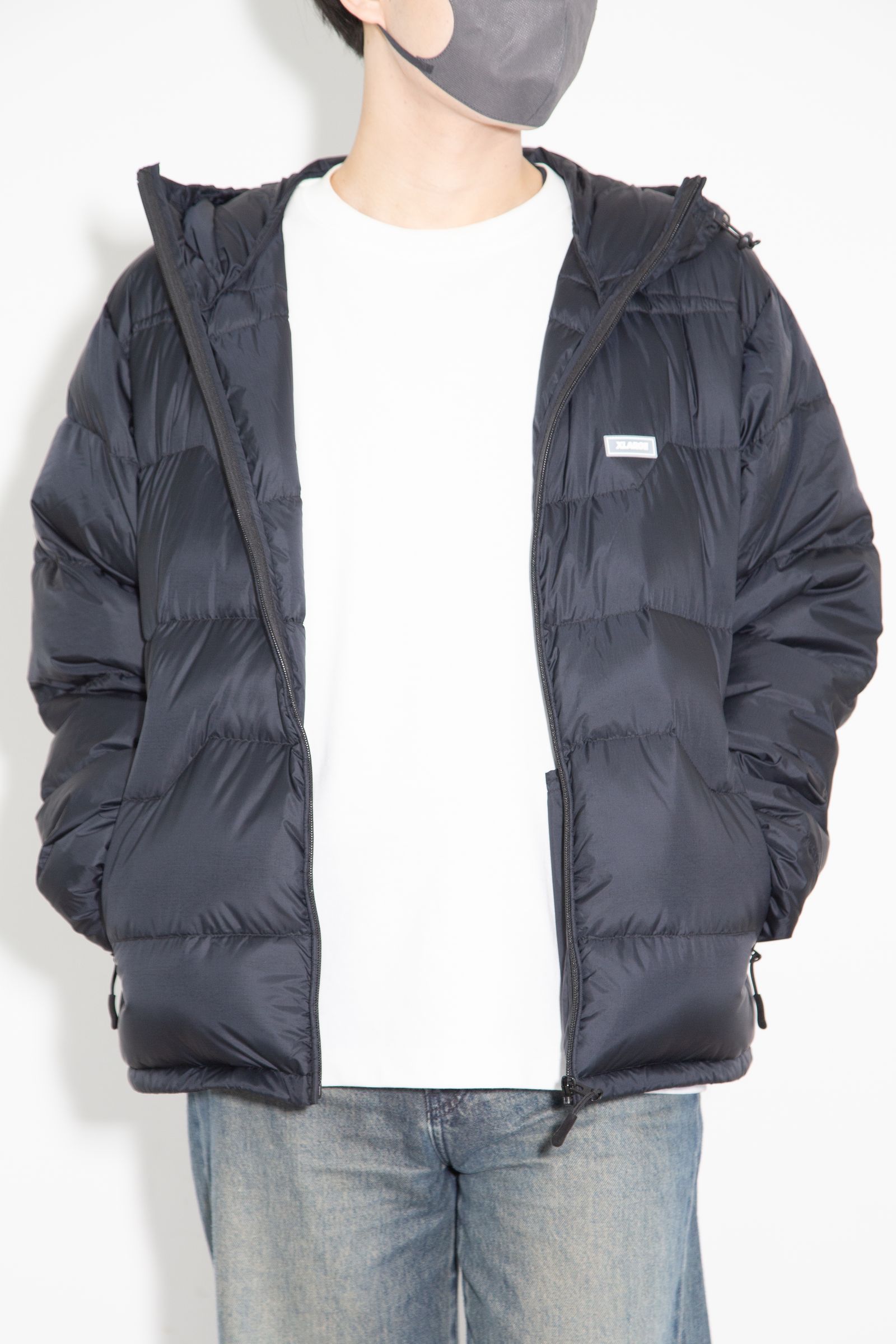 RIPSTOP HOODED DOWN JACKET / ブラック