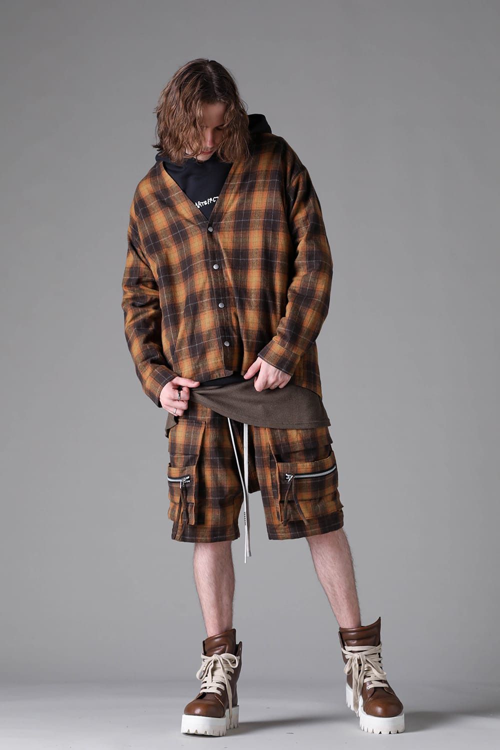 Plaid Sarouel Shorts