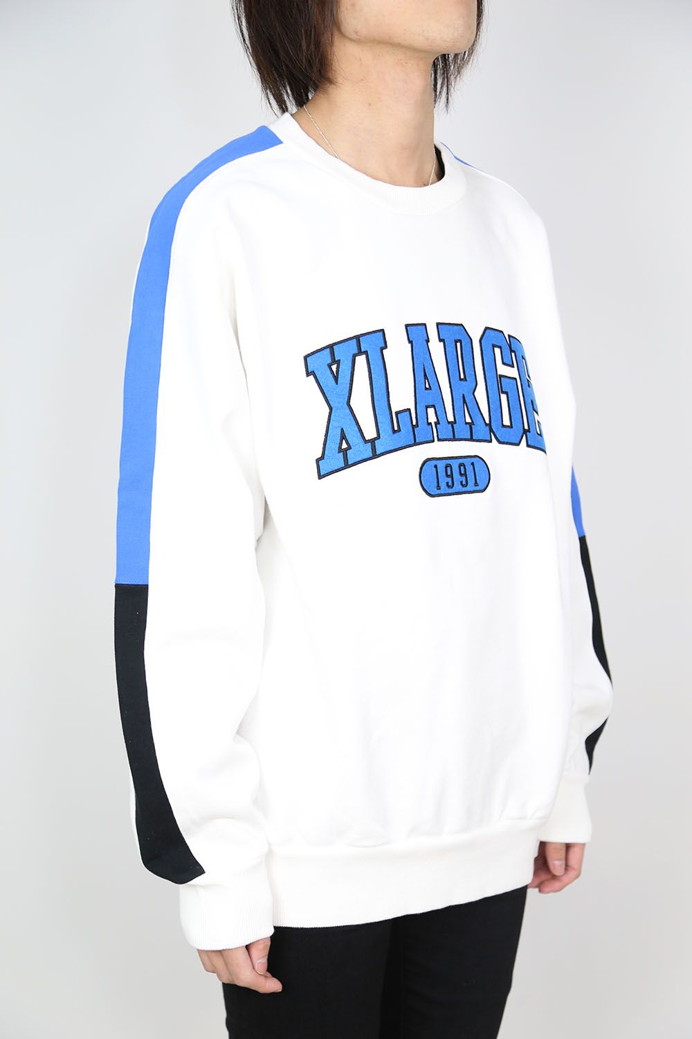 XLARGE - PANELED CREWNECK SWEAT / ブラック | Tempt