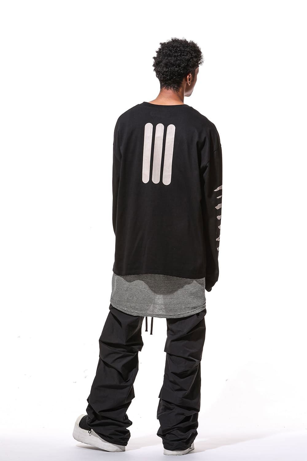 ナイロンタックバギーパンツ / Tuck Baggy Pants / ブラック / ag-9021-2