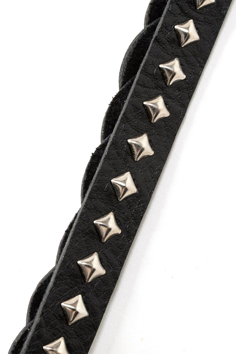 STUDS LEATHER WRIST STRAP / ブラック