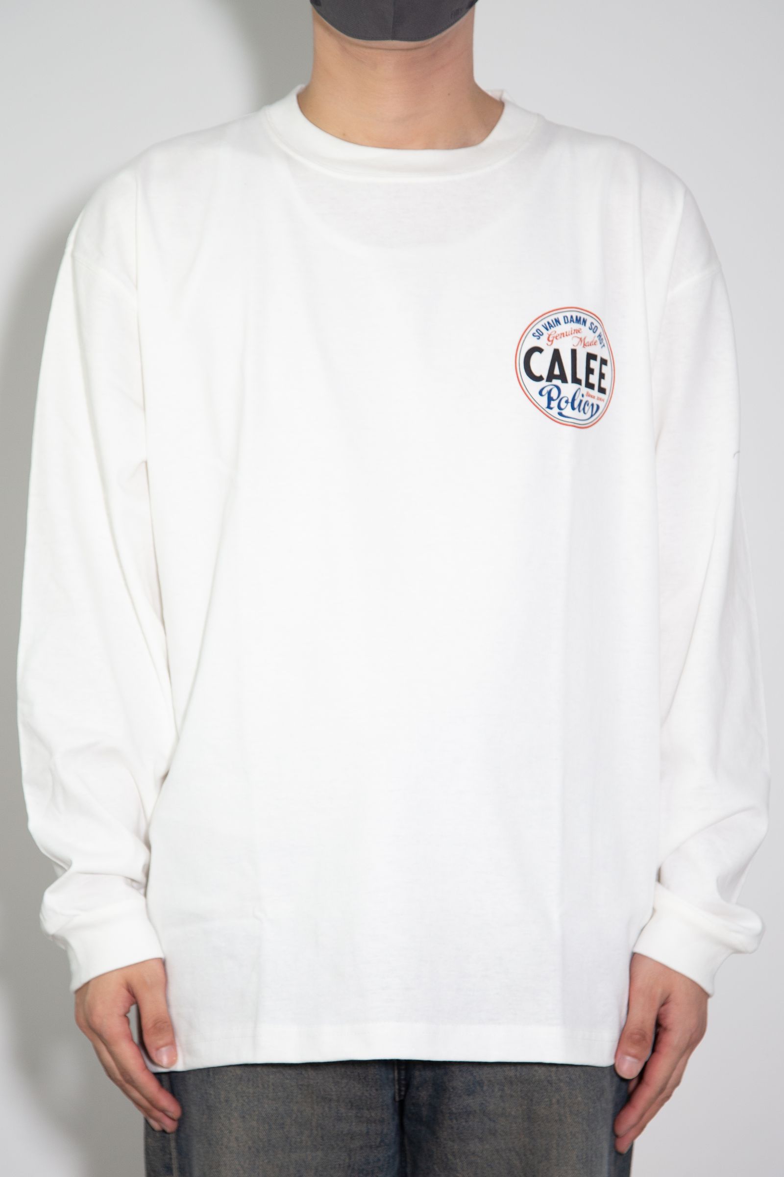 VINTAGE TYPE CIRCLE LOGO L/S TEE / ホワイト