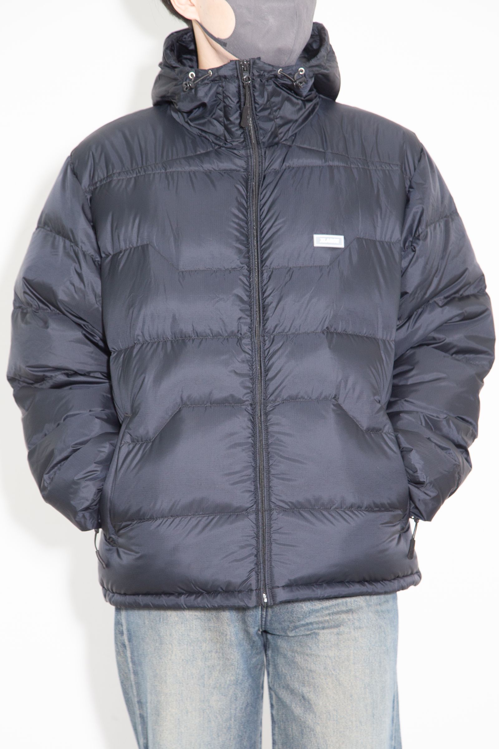 RIPSTOP HOODED DOWN JACKET / ブラック