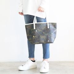 トートバッグ BM / カーキカモ×ホワイト