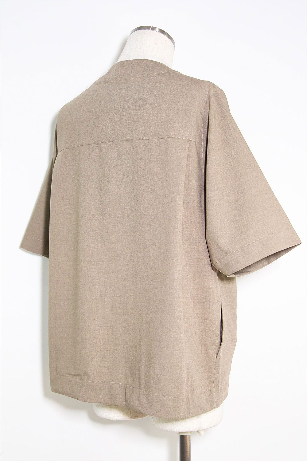 サマーウールベースボールシャツ / Summer Wool Baseball Shirts / ライトベージュ / ag-11017-2