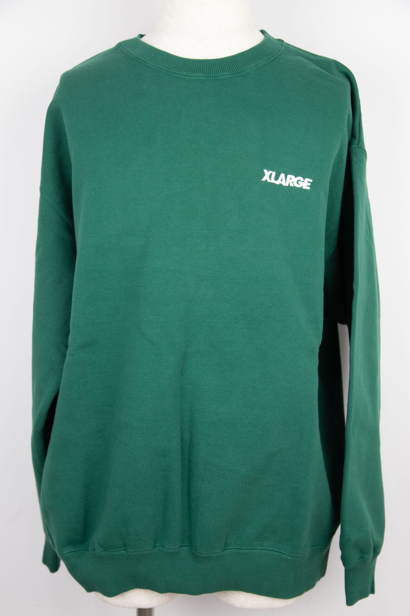 XLARGE - TWO TONE BACKSIDE OG CREWNECK SWEAT / グリーン | Tempt