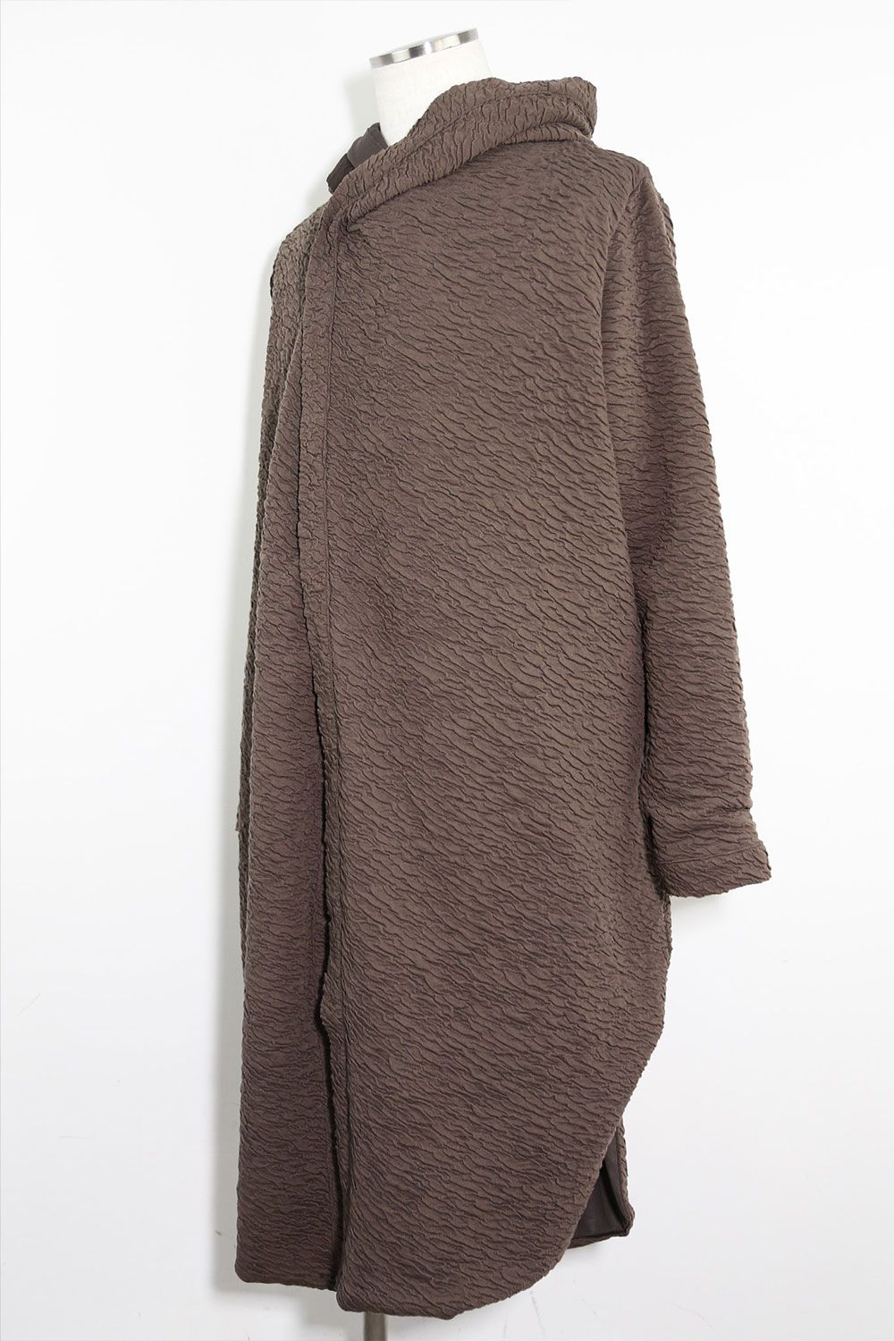 ［ラスト1点 サイズ3］LONG CARDIGAN 223-304 / シボ加工ロングカーディガン / ベージュ