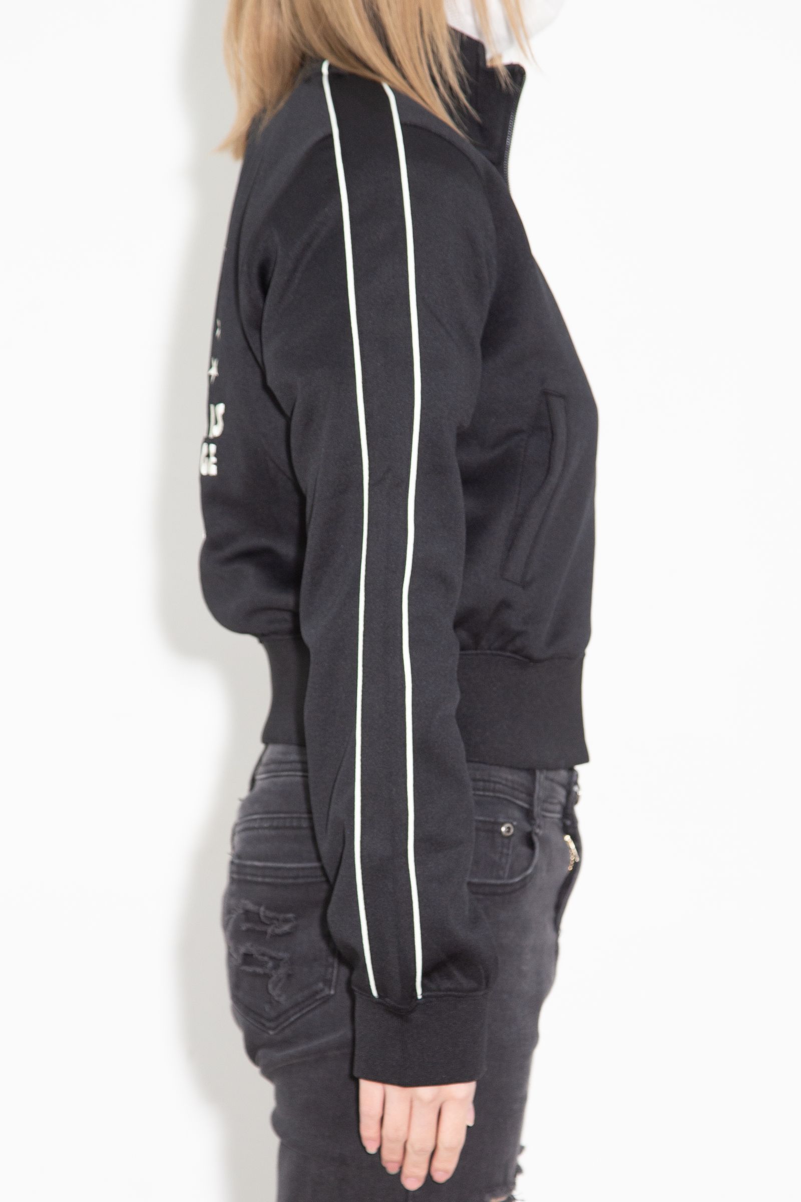 [ラスト1点 サイズM] STAR AND FACE COMPACT TRACK JACKET / ブラック