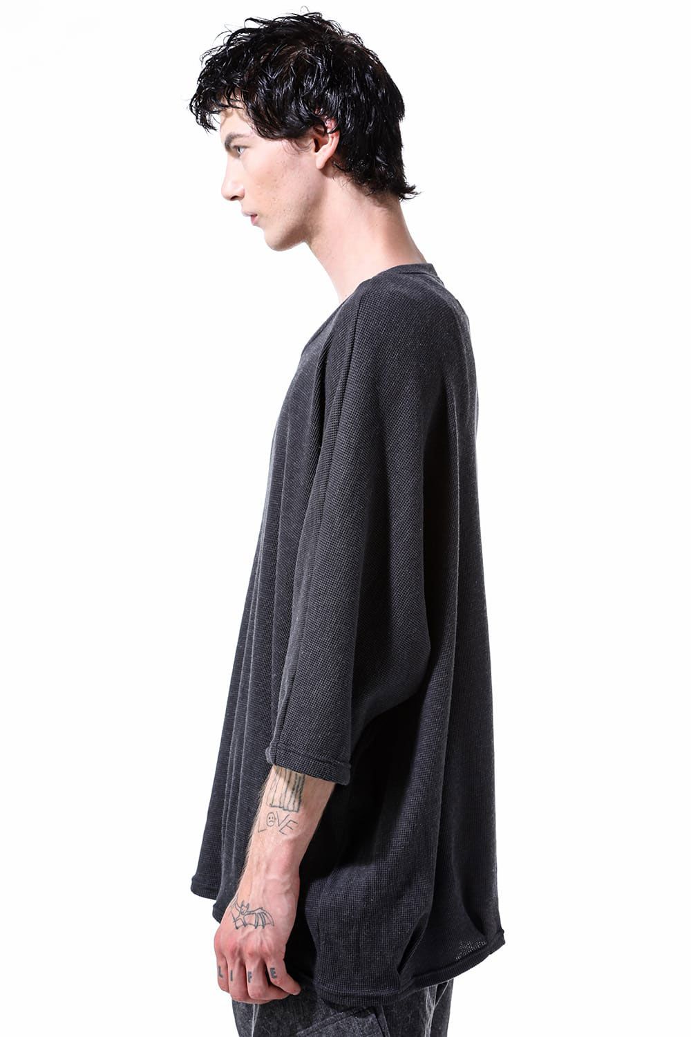 ワッフルドルマンTシャツ / Waffle Dolman Tee / ブラック
