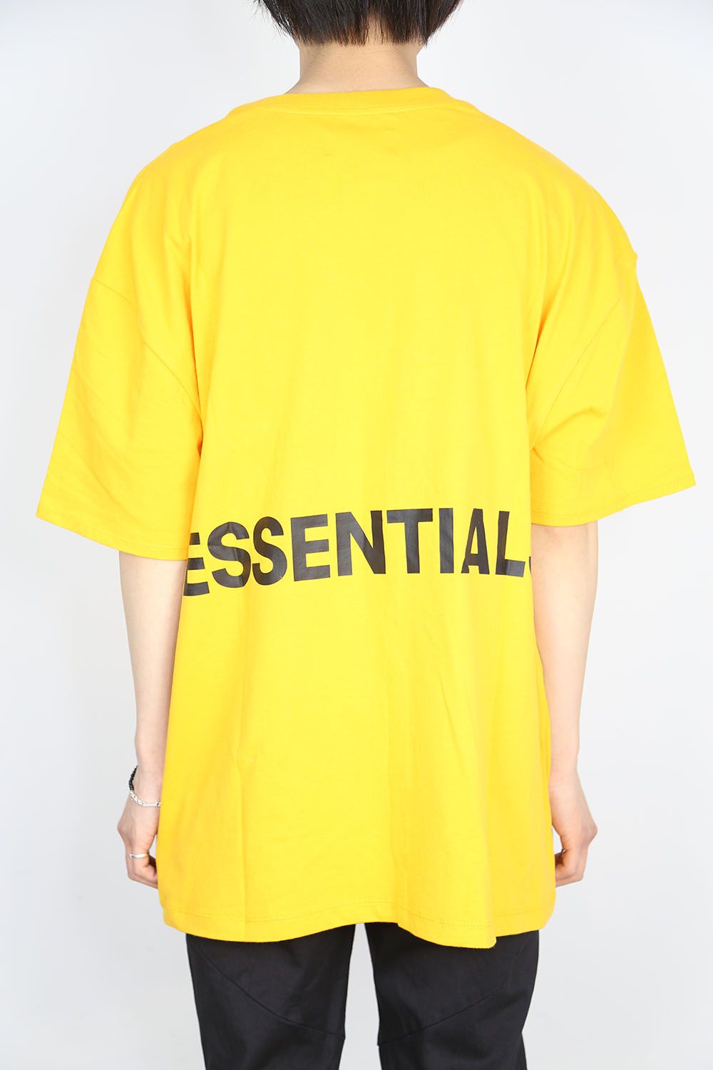 BACK LOGO S/S TEE / イエロー