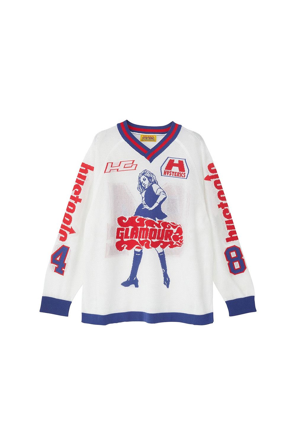 HYSTERIC84ジャカードメッシュ プルオーバー / ホワイト