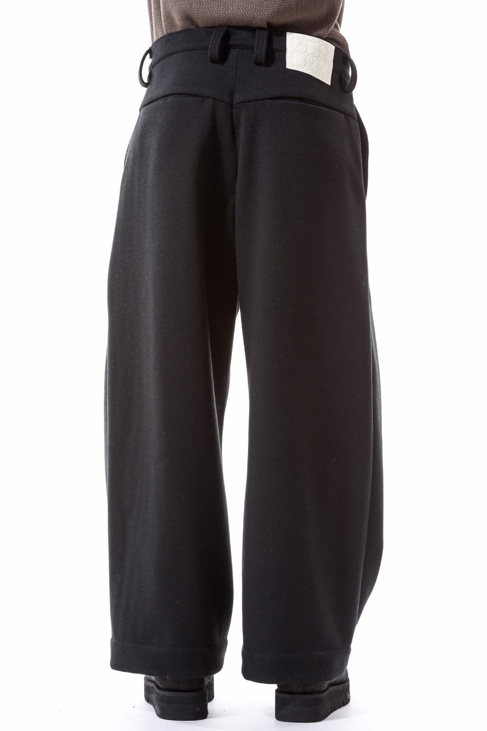 ニットタックワイドパンツ / Knitted Tuck Wide Pants / ブラック / ag-10032-2