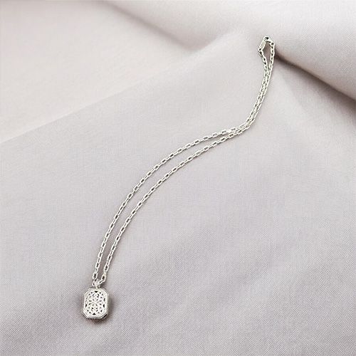 Garden Shadows Polygon Pendant in Sterling Silver / GP047