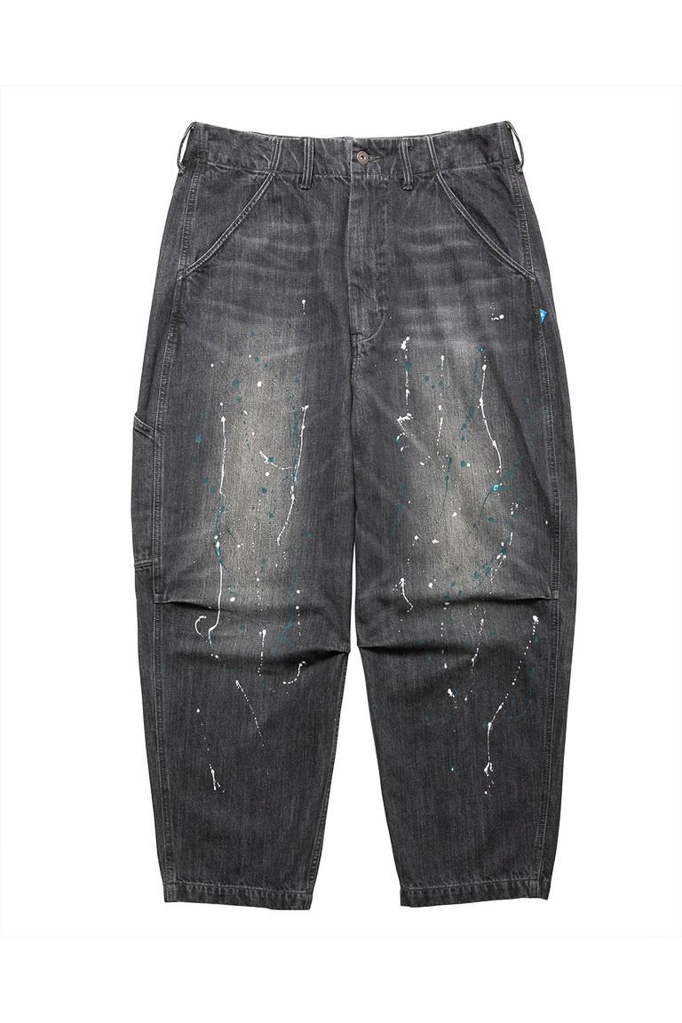 DENIM SARROUEL PANTS / ブラック