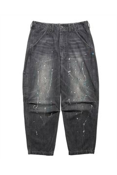 DENIM SARROUEL PANTS / ブラック