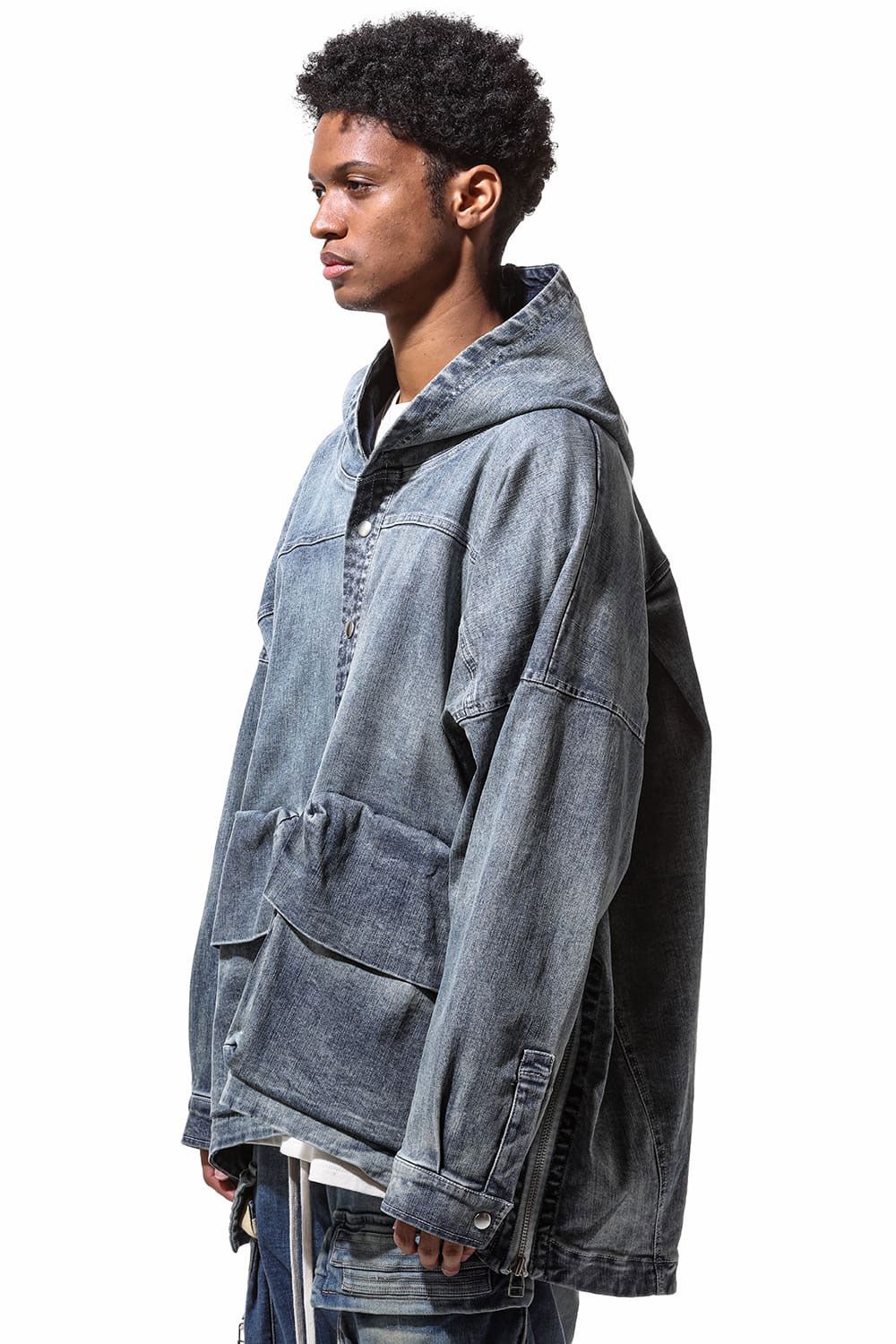 VintageDenim Hoodie Blouson / ブルー