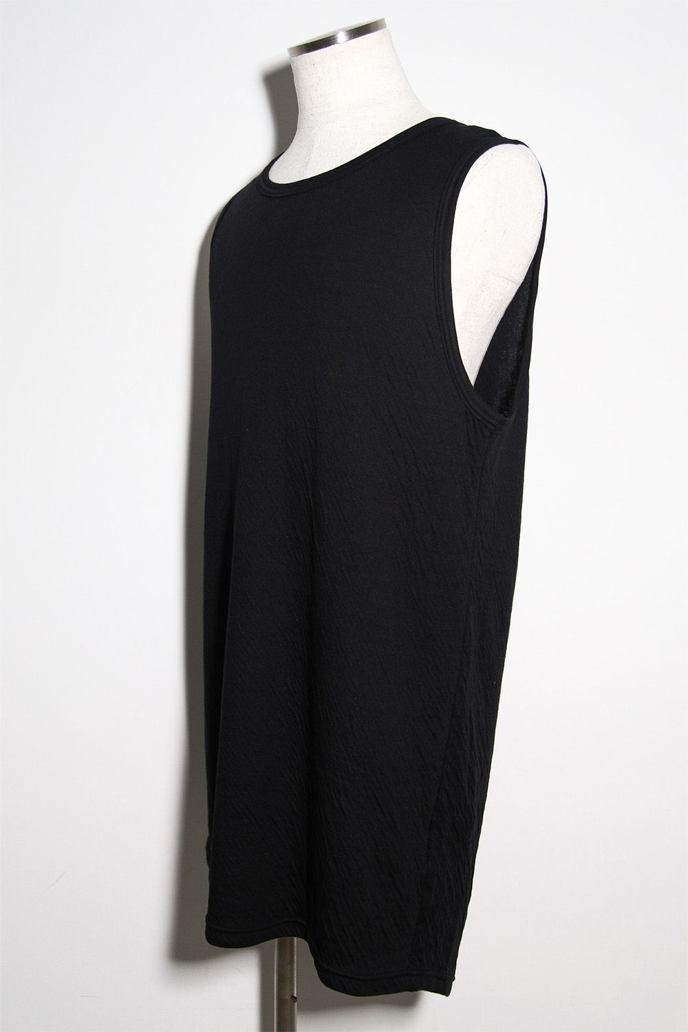 Double Gauze Long Tank Top / ブラック