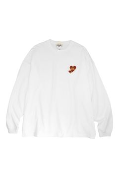 ONE POINT HEART LOGO L/S TEE / ホワイト