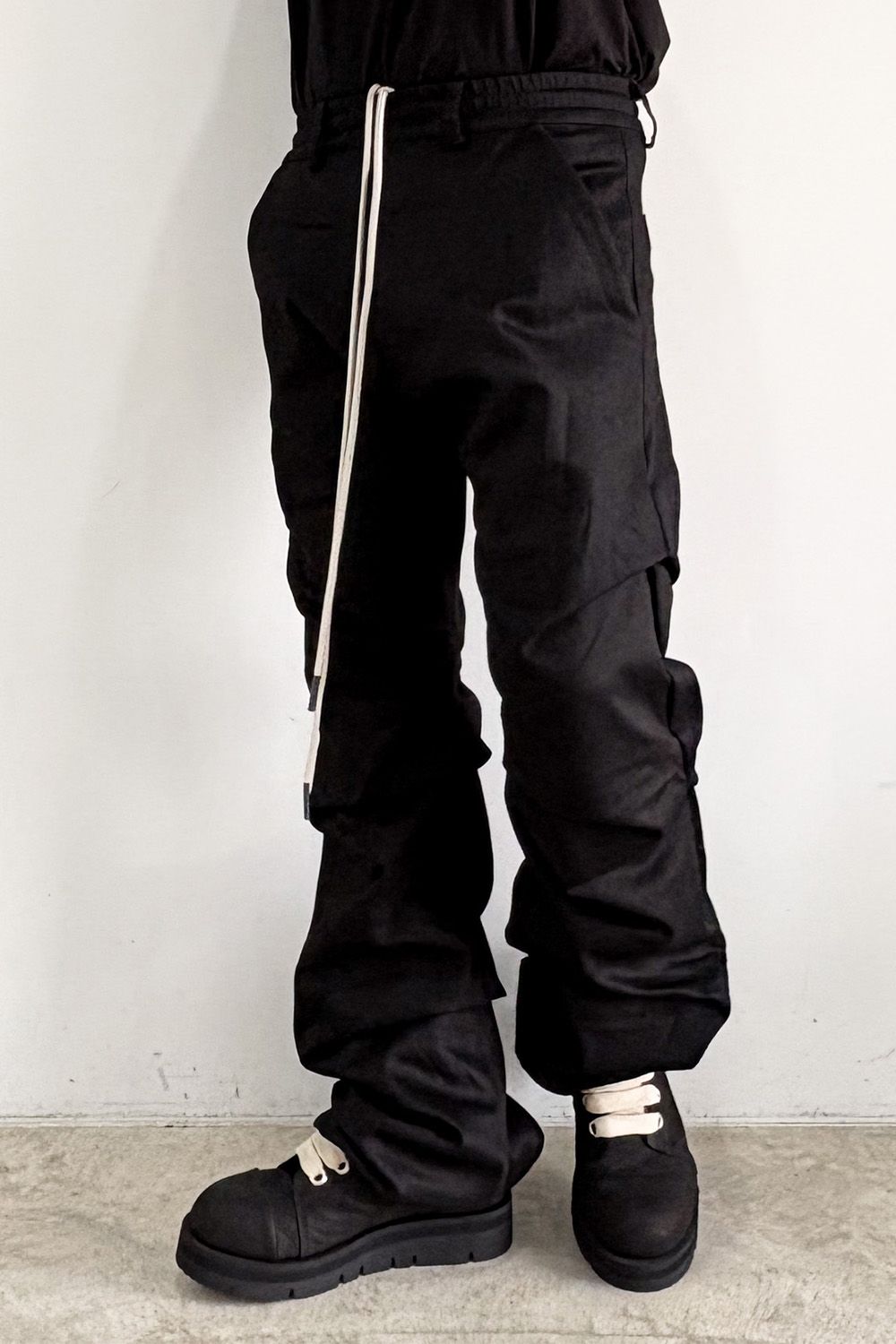 ブーツカットタックパンツ / BOOTS CUT TUCK PANTS / ブラック / ag-8060-2