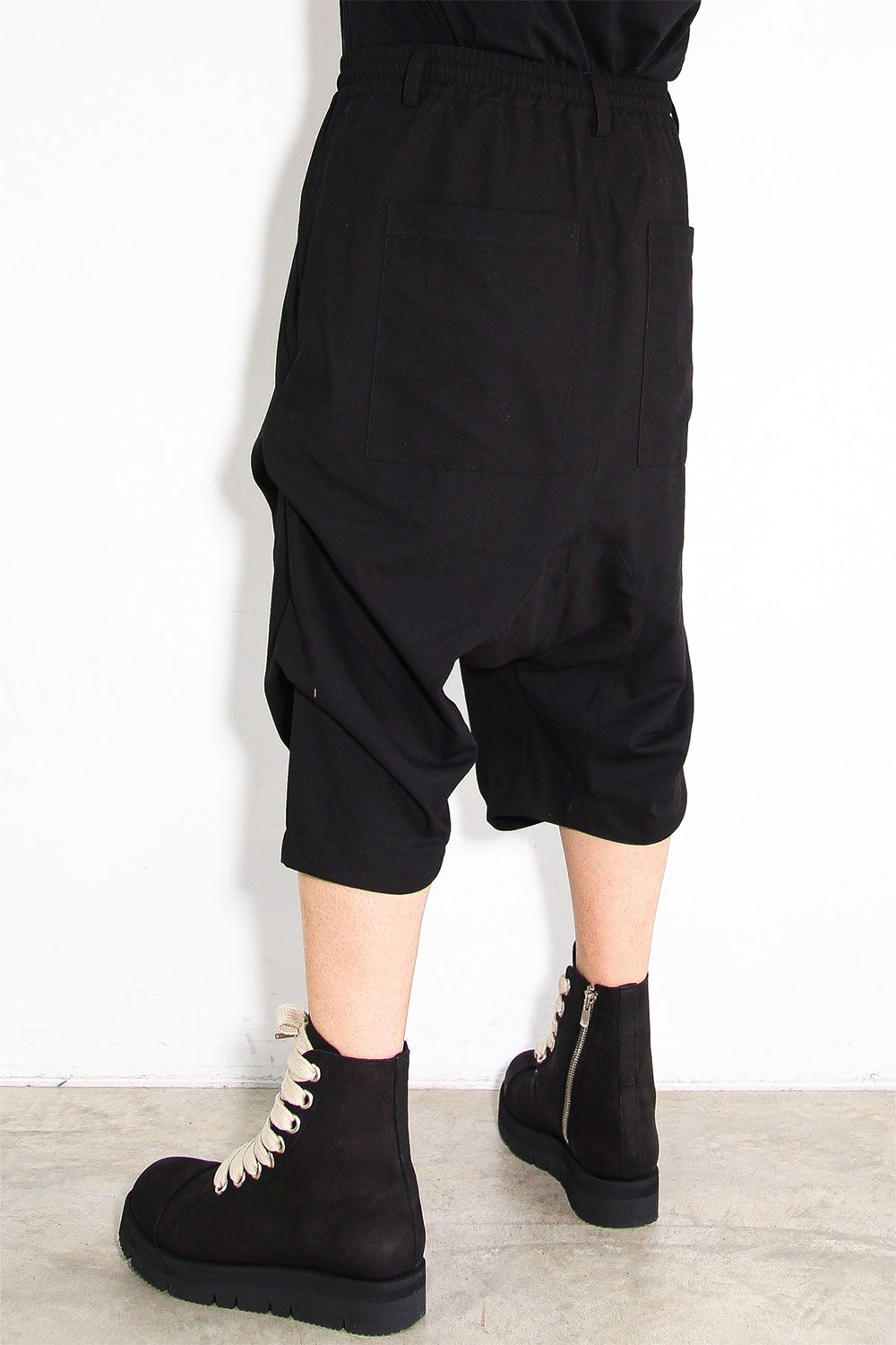 [ラスト1点 サイズ1] サマーウールタックショーツ / Summer Wool Tuck Shorts / ブラック / ag-11020-2